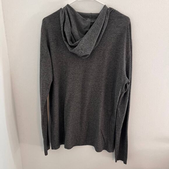 Vineyard Vines Edgartown T-Shirt Hoodie Mens Small Gray Striped Lightweight - Picture 5 of 7